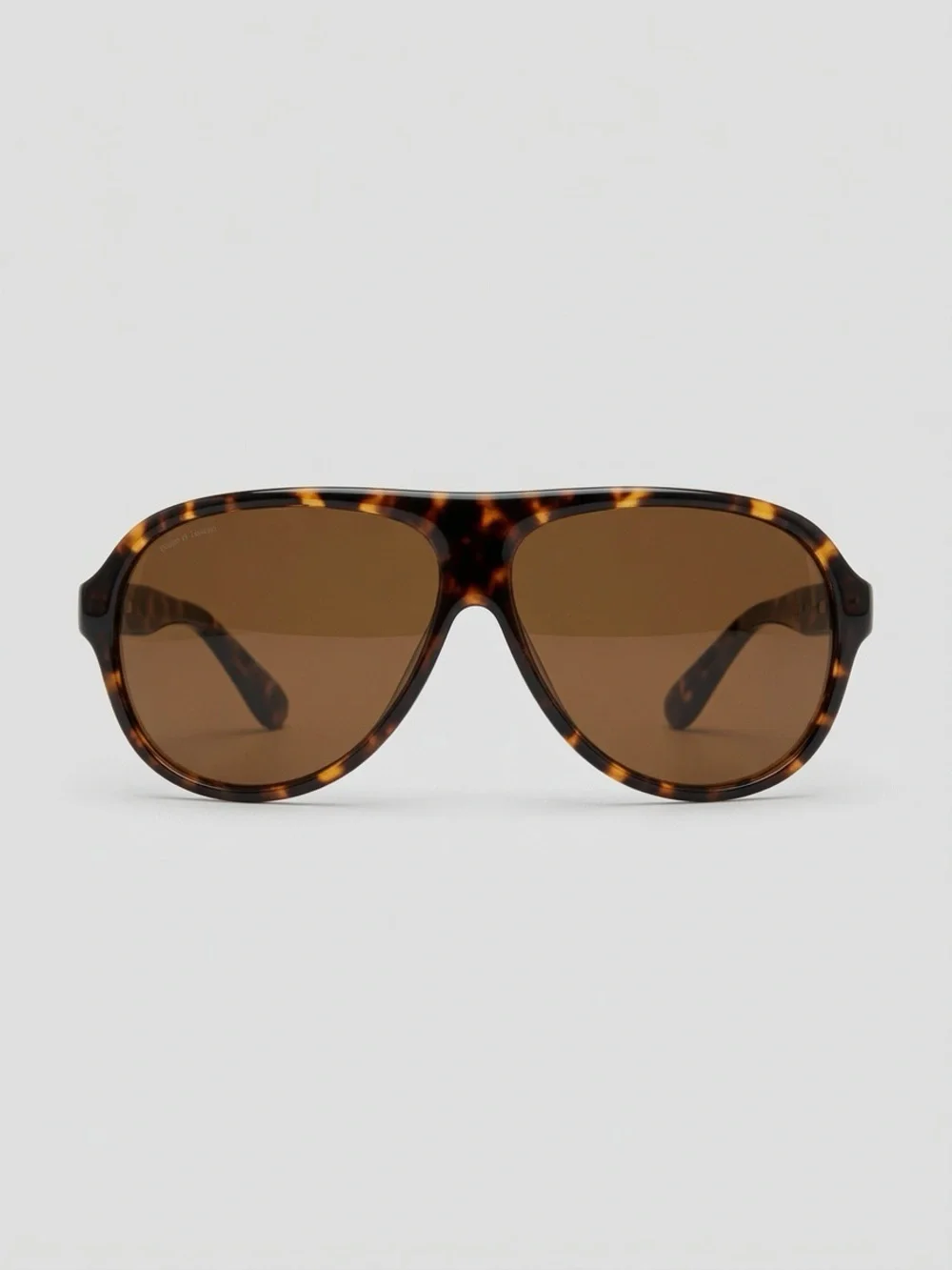 Tortoiseshell Aviator Sunglasses - Brown Lenses